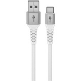 goobay Cable textil USB 2.0 supersuave, conector USB-A > conector USB-C blanco