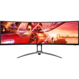 AOC B2 AG493UCX2 pantalla para PC 124 cm (48.8") 5120 x 1440 Pixeles Quad HD LED Negro, Monitor de gaming negro, 124 cm (48.8"), 5120 x 1440 Pixeles, Quad HD, LED, 1 ms, Negro