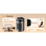 DREO Calefactor Atom 416, Termoventiladores negro/Plateado