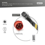 Digitus DN-95452, Regleta negro/Aluminio