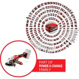 EINHELL AXXIO amoladora angular 12,5 cm 8500 RPM 1,16 kg rojo/Negro, 8500 RPM, 12,5 cm, Batería, 2,6 Ah, 1,16 kg