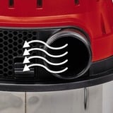 EINHELL TE-VC 2340 SACL ECO, Aspiradora en húmedo y en seco rojo borgoña/Acero fino