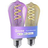 Govee Bombilla inteligente Edison E27 500lm (paquete de 2), Lámpara LED 