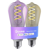 Govee Bombilla inteligente Edison E27 500lm (paquete de 2), Lámpara LED 