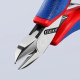 KNIPEX Cortaalambres electrónico 77 02 115, Alicates de corte rojo/Azul