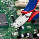 KNIPEX Cortaalambres electrónico 77 02 115, Alicates de corte rojo/Azul
