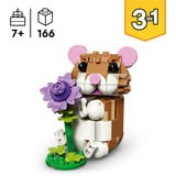 LEGO Creator 3-en-1 Hámster Adorable con Flor, Juegos de construcción 