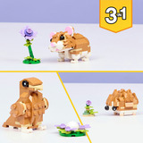 LEGO Creator 3-en-1 Hámster Adorable con Flor, Juegos de construcción 