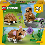 LEGO Creator 3-en-1 Hámster Adorable con Flor, Juegos de construcción 