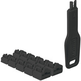 Lindy Cerradura para puerto RJ45 (10 piezas) con llave, Castillo negro