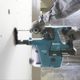 Makita Martillo combinado inalámbrico DHR243JWX2, 18 Voltios, Martillo perforador azul/Negro