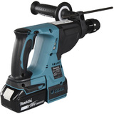 Makita Martillo combinado inalámbrico DHR243JWX2, 18 Voltios, Martillo perforador azul/Negro