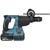 Makita Martillo combinado inalámbrico DHR243JWX2, 18 Voltios, Martillo perforador azul/Negro