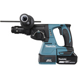 Makita Martillo combinado inalámbrico DHR243JWX2, 18 Voltios, Martillo perforador azul/Negro