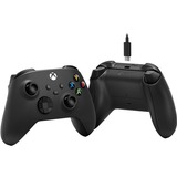 Microsoft Xbox Wireless Controller + USB-C Cable Negro Gamepad Analógico/Digital PC, Xbox One, Xbox One S, Xbox One X, Xbox Series S, Xbox Series X negro, Gamepad, PC, Xbox One, Xbox One S, Xbox One X, Xbox Series S, Xbox Series X, Cruceta, Botón de inicio, Botón menú, Botón Compartir, Analógico/Digital, Inalámbrico y alámbrico, Negro