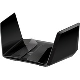 Netgear Nighthawk RAXE500 router inalámbrico Gigabit Ethernet Tribanda (2.4 GHz / 5 GHz / 6 GHz) Negro negro, Wi-Fi 6 (802.11ax), Tribanda (2.4 GHz / 5 GHz / 6 GHz), Ethernet, Negro, Router de sobremesa