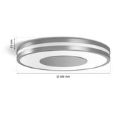 Philips Hue White Ambiance Being Lámpara de Techo, Luz de LED plateado