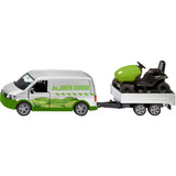 SIKU SUPER VW T6 con tractor de césped, Automóvil de construcción 