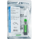SMARTKEEPER ESSENTIAL Cerradura para puerto Micro USB-B (MUL04) + Llave de bloqueo Mini (U04), Cerradura insertable 