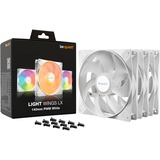 be quiet! LIGHT WINGS LX 140mm PWM 3-Pack White Carcasa del ordenador Ventilador 14 cm Blanco 3 pieza(s) blanco, Ventilador, 14 cm, 1200 RPM, 95 m³/h, Blanco