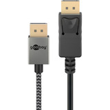 goobay 77445, Cable plateado/Negro