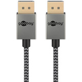 goobay Cable DisplayPort 2.0/2.1 Slim plateado/Negro