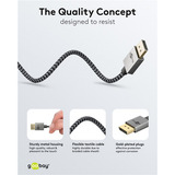 goobay Cable DisplayPort 2.0/2.1 Slim plateado/Negro