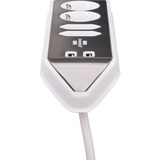 Brennenstuhl Regleta de enchufes estilo Eck 4 tomas blanco/Acero fino