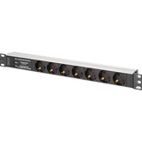 Digitus Regleta de enchufes 19" PDU con perfil de aluminio, 7 tomas negro/Aluminio