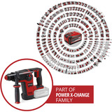 EINHELL Martillo perforador profesional a batería TP-HD 18/26 Li BL - Solo, 18 Voltios rojo/Negro