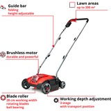 EINHELL Power X-Change Scarificador a batería GC-SC 18/28 Li-Solo, 18 Voltios, Escarificador rojo/Negro