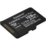 Kingston 128GB micSDXC Canvas Select Plus Gen3 150R A1 (Adaptador de SD no incluido), Tarjeta de memoria negro, 128 GB, MicroSDXC, Clase 10, UHS-I, 150 MB/s, Class 1 (U1)