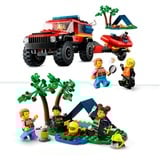 LEGO Camión de Bomberos 4x4 con Barco de Rescate, Juegos de construcción Juego de construcción, 5 año(s), Plástico, 301 pieza(s), 552 g
