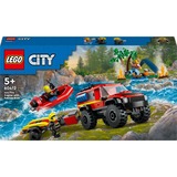LEGO Camión de Bomberos 4x4 con Barco de Rescate, Juegos de construcción Juego de construcción, 5 año(s), Plástico, 301 pieza(s), 552 g