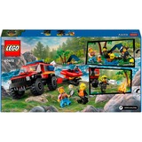 LEGO Camión de Bomberos 4x4 con Barco de Rescate, Juegos de construcción Juego de construcción, 5 año(s), Plástico, 301 pieza(s), 552 g