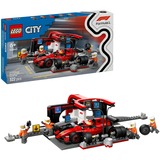 LEGO Parada en Boxes de F1® y Equipo de Mecánicos con Coche Ferrari, Juegos de construcción Juego de construcción, 6 año(s), Plástico, 322 pieza(s), 600 g
