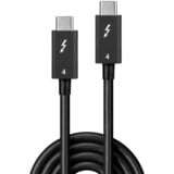 Lindy 31120 cable Thunderbolt 1 m 40 Gbit/s Negro negro, Masculino, Masculino, 1 m, Negro, Níquel/dorado, 40 Gbit/s