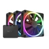 NZXT F120 RGB Triple Pack Carcasa del ordenador Ventilador 12 cm Negro 3 pieza(s) negro, Ventilador, 12 cm, 500 RPM, 1800 RPM, 27,5 dB, 50,18 cfm