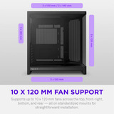 NZXT H6 RGB+ ( 2026 ) Todo Negro, Cajas de torre negro