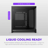 NZXT H6 RGB+ ( 2026 ) Todo Negro, Cajas de torre negro