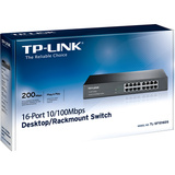 TP-Link TL-SF1016DS switch No administrado Fast Ethernet (10/100) 1U Negro, Interruptor/Conmutador negro, No administrado, Fast Ethernet (10/100), Montaje en rack, 1U