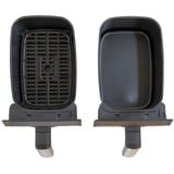 Unold 58685 freidora Doble 8 L Independiente 1700 W Freidora de aire caliente Negro, Gris negro/Acero fino, Freidora de aire caliente, 8 L, 60 °C, 200 °C, 60 min, Doble