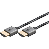 goobay Cable HDMI Plus delgado de alta velocidad con Ethernet, 8K @ 60Hz gris