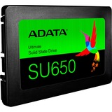 ADATA Ultimate SU650 2.5" 256 GB Serial ATA III 3D NAND, Unidad de estado sólido negro, 256 GB, 2.5", 520 MB/s, 6 Gbit/s