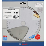 Bosch PRO Wood Hoja de sierra circular 190 mm 