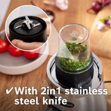 Bosch Serie 4 MMB6177S licuadora 1,5 L Batidora de vaso 1200 W Negro, Plata, Batidora depie plateado/Negro, Batidora de vaso, 1,5 L, Función de impulso, Picahielos, 1 m, 1200 W