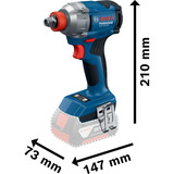 Bosch Set de atornillador de impacto inalámbrico GDX 18 voltios 285 Nm con 2 baterías 5,0 Ah y juego de puntas de 31 piezas en L-BOXX, Kit de herramientas en caja