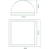 Coleman Event Dome Shelter L, 3,65 x 3,65m, Pabellón celeste/Gris