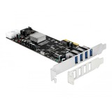 DeLOCK PCIe x4 a 4x USB 3.2 Gen 1 ext. Quad Channel, Controlador USB 