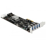 DeLOCK PCIe x4 a 4x USB 3.2 Gen 1 ext. Quad Channel, Controlador USB 